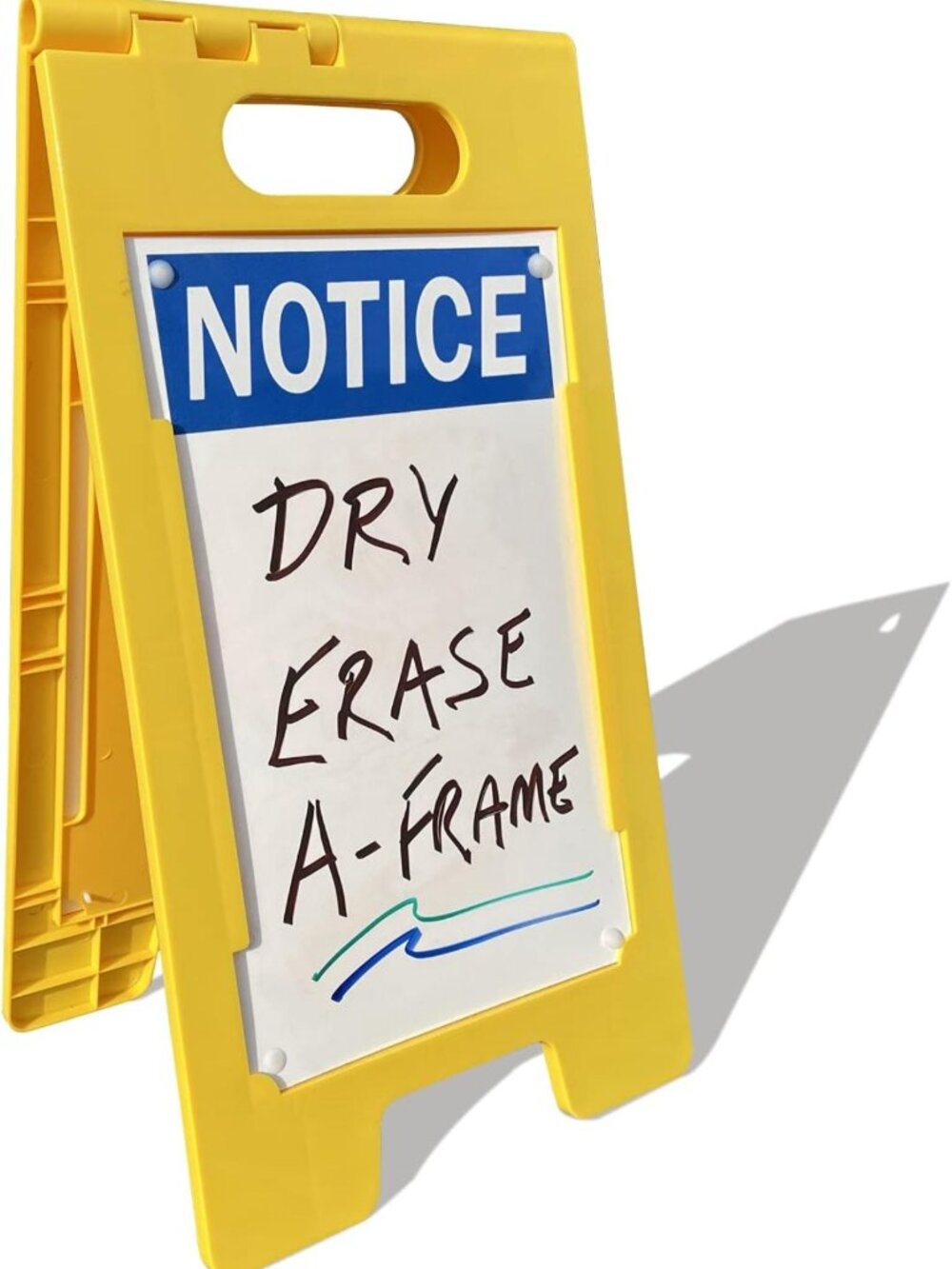 25x12” Write-On Two-Sided Folding Floor Sign - Dry Erase, Durable Polypropylene